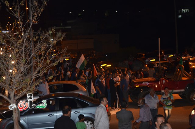   كفرقاسم - فيديو : الالاف في مظاهرة الغضب القسماوي لدخول وزير المعارف ومواجهات واصابات في مدخل البلدة مع الشرطة 